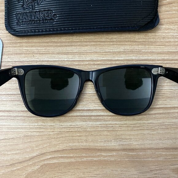 Bausch & Lomb - Ray-Ban Wayfarer II vtg sunglasses 1985 USA EBONY G15 L1724 OUAS - Picture 3 of 10